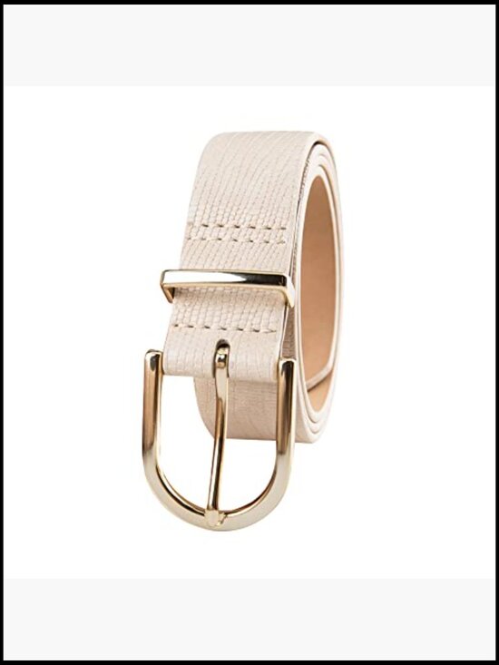 Faux Leather Casual Belt with Polished Square Buckle main image 5